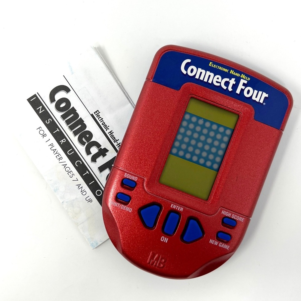 Milton Bradley Connect‎ Four Electronic Handheld Game 2002 Hasbro TESTED